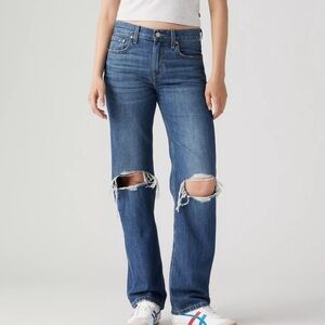 Levi’s Low Pro Straight Distressed Jeans Medium Wash 29